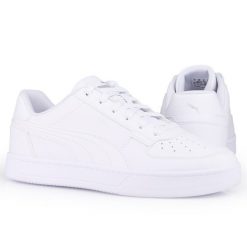 Buty męskie białe Puma CAVEN 2.0. Białe buty sportowe casual Puma, bez wzorów, bez zapięcia. W wyprzedaży za 239.00 zł.