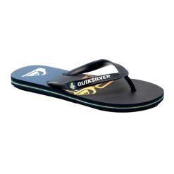 Japonki plażowe męskie Quiksilver Molokai Art SNDL. Niebieskie japonki Quiksilver, bez wzorów. Za 46.99 zł.