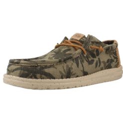 Buty HEY DUDE WALLY PALM JUTE Zielony. Zielone buty trekkingowe PRO BRANDS, bez wzorów, z tkaniny, bez zapięcia. Za 368.99 zł.