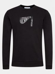 Richmond X Bluza UMA23024FE Czarny Regular Fit. Czarne bluzy RICHMOND X, m, bez wzorów, z bawełny, bez kaptura. Za 199.99 zł.
