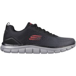 Buty treningowe męskie, Skechers Track - Ripkent. Czarne buty treningowe Skechers, bez wzorów, z materiału, trekkingowe. Za 249.99 zł.
