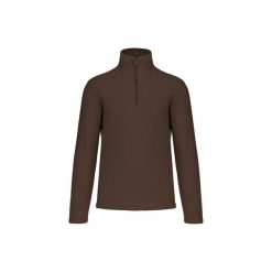 Polar z kołnierzem na zamek błyskawiczny Kariban Enzo. Brązowe bluzy z polaru KARIBAN, m, bez wzorów, z polaru, bez kaptura. Za 177.00 zł.