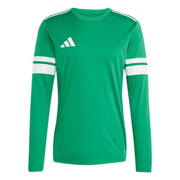 Dżersej z długim rękawem adidas Squadra25. Białe bluzki z długim rękawem Adidas, bez wzorów, z dżerseju, bez kołnierzyka, bez ramiączek. Za 78.00 zł.