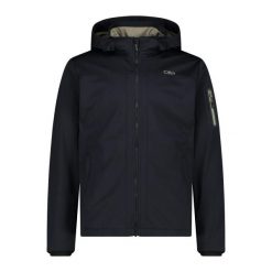 Kurtka turystyczna z kapturem CMP. Szare kurtki softshell CMP, bez wzorów, z softshellu, z kapturem. Za 380.50 zł.