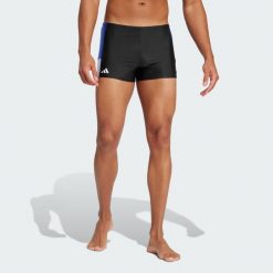 Bokserki Colorblock Swim. Czarne bokserki Adidas, l, bez wzorów, z materiału. Za 139.00 zł.