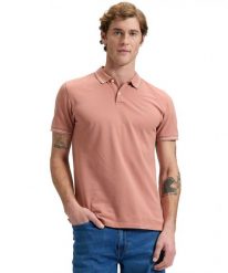 MESKA KOSZULKA LEE PIQUE POLO SEPIA 112376515. Brązowe koszulki polo Lee, xl, bez wzorów, bez kołnierzyka, bez ramiączek. Za 99.99 zł.