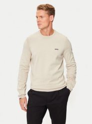 Boss Sweter Ever-X_Cn 50498539 Beżowy Regular Fit. Brązowe swetry rozpinane Boss, l, bez wzorów, z bawełny, bez kołnierzyka, bez ramiączek. Za 449.99 zł.