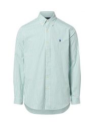 Polo Ralph Lauren Męska koszula casualowa - Custom Fit Mężczyźni Regular Fit Bawełna zielony w paski, S. Zielone koszule Polo Ralph Lauren, m, bez wzorów, z bawełny, bez kołnierzyka, bez ramiączek. Za 689.95 zł.