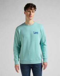 LEE WOBBLY LEE SWS MĘSKA BLUZA KLASYCZNA MINT BLUE L81MSPUD 112145601. Niebieskie bluzy Lee, l, bez wzorów, bez kaptura. Za 139.99 zł.