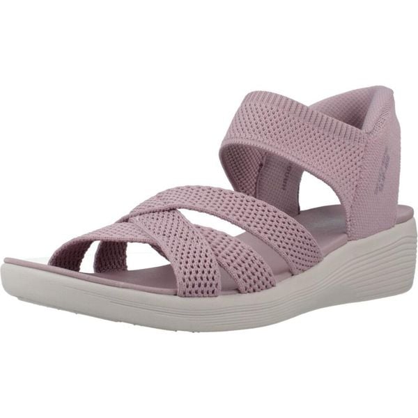 Sandały SKECHERS SLIP-INS ARYA Fioletowy. Fioletowe sandały Skechers, z materiału, bez zapięcia. Za 252.99 zł.