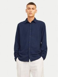 Jack&Jones Koszula Joshua 12258429 Granatowy Slim Fit. Niebieskie koszule Jack&Jones, m, bez wzorów, z syntetyku, bez kołnierzyka, bez ramiączek. Za 69.99 zł.