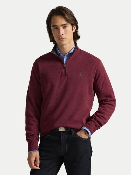 Polo Ralph Lauren Bluza 710812963075 Bordowy Regular Fit. Czerwone bluzy Polo Ralph Lauren, m, bez wzorów, z bawełny, bez kaptura. Za 819.99 zł.