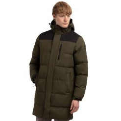 Męska Kurtka Ocieplana Clipster. Zielone kurtki Trespass, l, bez wzorów, z materiału, z kapturem. Za 309.99 zł.