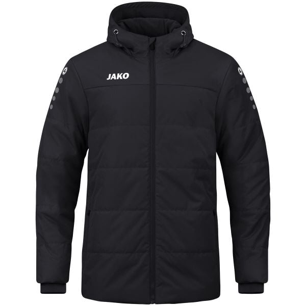 Kurtka JAKO Coach Team z Kapturem Czarna. Czarne kurtki JAKO, bez wzorów, z polaru, z kapturem. Za 358.85 zł.