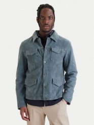 Milestone Kurtka skórzana Valerio 612205 60790 Niebieski Regular Fit. Niebieskie kurtki Milestone, m, bez wzorów, z weluru, bez kaptura. Za 1,699.99 zł.