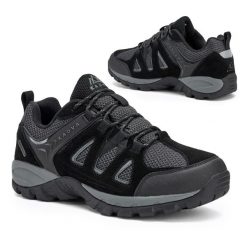 Buty trekkingowe męskie KADVA Traver Low WP. Czarne buty trekkingowe KADVA, bez wzorów, bez zapięcia, trekkingowe. Za 129.99 zł.