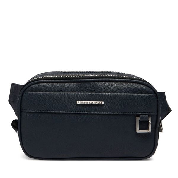 Nerka Armani Exchange. Niebieskie saszetki i nerki Armani Exchange, bez wzorów. Za 459.99 zł.