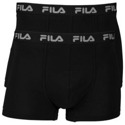 Fila Bokserki Męskie 2-pack, Czarny, Rozmiar S. Czarne bokserki Fila, m, bez wzorów, z bawełny. Za 158.99 zł.