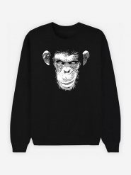 WOOOP Bluza "Evil Monkey" w kolorze czarnym rozmiar: L. Czarne bluzy Wooop, l, bez wzorów, bez kaptura. Za 114.71 zł.