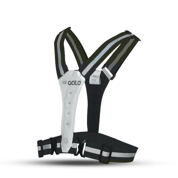 Gato Safer Sport kamizelka LED antracyt uniwersalny rozmiar. Szare kamizelki sportowe GATA, uniwersalny, bez wzorów, bez kaptura. Za 163.35 zł.