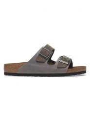 Birkenstock Skórzane klapki "Arizona" w kolorze antracytowym rozmiar: 45. Czarne klapki Birkenstock. Za 427.07 zł.