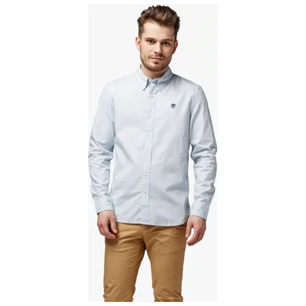 Timberland Koszula Ls Milford Checks Oxford Slim , niebieski, rozmiar L. Niebieskie koszule Timberland, l, bez wzorów, z bawełny, bez kołnierzyka, bez ramiączek. W wyprzedaży za 229.99 zł.