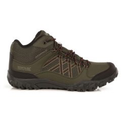 Buty trekkingowe męskie Edgepoint Mid Regatta. Zielone buty turystyczne Regatta, bez wzorów, z materiału, bez zapięcia, trekkingowe. Za 212.96 zł.