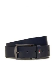 Tommy Hilfiger Pasek Męski Denton AM0AM12930 Granatowy. Niebieskie paski Tommy Hilfiger, bez wzorów, ze skóry. Za 79.99 zł.