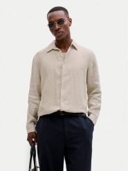 Jack & Jones Koszula Lawrence 12293563 Beżowy jasny Regular Fit. Brązowe koszule Jack & Jones, m, bez wzorów, ze lnu, bez kołnierzyka, bez ramiączek. Za 249.99 zł.