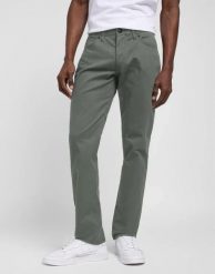 MESKIE SPODNIE MATERIALOWE LEE STRAIGHT FIT MVP OLIVE GROVE 112349250. Zielone spodnie materiałowe Lee, l, bez wzorów, z materiału. Za 219.99 zł.