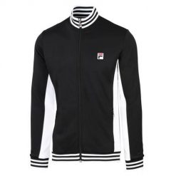 Bluza treningowa męska Fila Olaf Classic Retrolook. Czarne bluzy Fila, m, bez wzorów, bez kaptura. Za 495.00 zł.