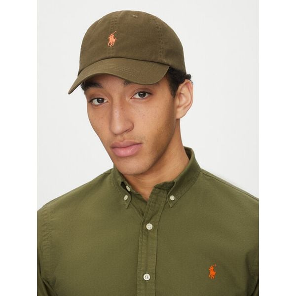Czapka z daszkiem Polo Ralph Lauren. Brązowe czapki z daszkiem Polo Ralph Lauren, bez wzorów. Za 179.99 zł.
