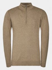 INDICODE Sweter Liliamos 35-698 Beżowy Regular Fit. Brązowe swetry rozpinane INDICODE, m, bez wzorów, z bawełny, bez kołnierzyka, bez ramiączek. Za 89.99 zł.
