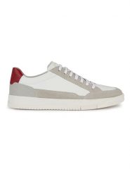 Geox Skórzane sneakersy "Segnale" w kolorze szaro-białym rozmiar: 43. Białe buty sportowe casual Geox, bez wzorów, z materiału, bez zapięcia. Za 295.86 zł.