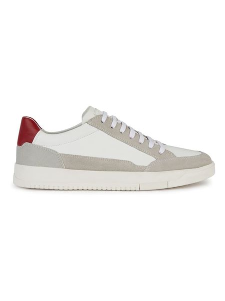 Geox Skórzane sneakersy "Segnale" w kolorze szaro-białym rozmiar: 43. Białe buty sportowe casual Geox, bez wzorów, z materiału, bez zapięcia. Za 295.86 zł.