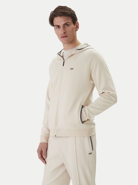 BOSS Bluza Sense 50557206 Beżowy Regular Fit. Brązowe bluzy Boss, m, bez wzorów, z bawełny, bez kaptura. Za 549.99 zł.