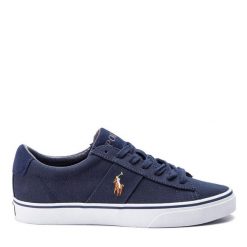Tenisówki Polo Ralph Lauren. Niebieskie trampki Polo Ralph Lauren, m, bez wzorów, bez zapięcia. Za 379.99 zł.