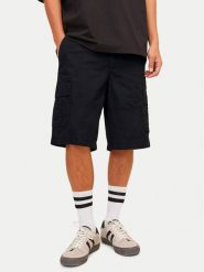 Jack&Jones Szorty materiałowe Jpstcole 12253222 Czarny Loose Fit. Czarne szorty Jack&Jones, m, bez wzorów, z bawełny. Za 69.99 zł.