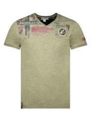 Geographical Norway Koszulka "Jamo" w kolorze khaki rozmiar: S. Brązowe bezrękawniki Geographical Norway, s, bez wzorów, z bawełny, bez kołnierzyka, bez ramiączek. Za 43.88 zł.