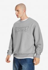 Bluza sportowa męska Prosto Graffiti Logo bez kaptura. Szare bluzy bez kaptura Prosto., l, z aplikacjami, z bawełny, bez kaptura. Za 199.99 zł.