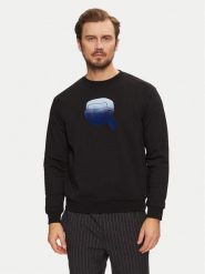 KARL LAGERFELD Bluza 705432 551942 Czarny Regular Fit. Czarne bluzy KARL LAGERFELD, m, bez wzorów, z bawełny, bez kaptura. Za 339.99 zł.