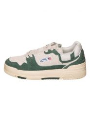 AUTRY Skórzane sneakersy "CLC Low" w kolorze kremowo-zielonym rozmiar: 40. Zielone buty sportowe casual AUTRY, bez wzorów, bez zapięcia. Za 525.86 zł.