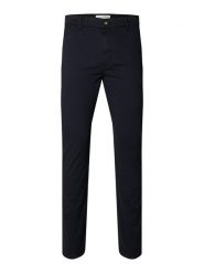 SELECTED HOMME Spodnie chino w kolorze granatowym rozmiar: W33/L32. Niebieskie eleganckie spodnie Selected Homme, l, z bawełny. Za 132.67 zł.