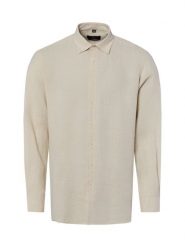 Nils Sundström koszula lniana Mężczyźni Modern Fit len (100%) beżowy, XXL. Brązowe koszule Nils Sundström, m, bez wzorów, ze lnu, bez kołnierzyka, bez ramiączek. Za 229.95 zł.