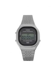 Casio Zegarek Vintage A140WE-8AEF Srebrny. Szare, cyfrowe zegarki Casio, srebrne. Za 379.99 zł.