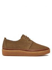 Clarks Półbuty Clarkwood Low 26176868 Brązowy. Brązowe eleganckie półbuty Clarks, bez wzorów, ze skóry, bez obcasa, bez zapięcia. Za 379.99 zł.