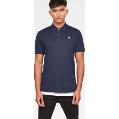 G-Star Raw - Polo. Niebieskie koszulki polo G-Star Raw, l, bez wzorów, z dzianiny, bez kołnierzyka, bez ramiączek. W wyprzedaży za 179.90 zł.
