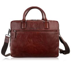 Skórzana torba męska na laptopa brązowa torba biznesowa Paolo Peruzzi SL-13-BR. Brązowe torby na laptopa . Za 459.00 zł.