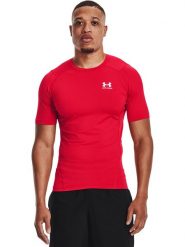 Under Armour Koszulka funkcyjna "Comp" w kolorze czerwonym rozmiar: XL. Czerwone t-shirty sportowe Under Armour, bez wzorów, z materiału, bez ramiączek, outdoorowe. Za 108.74 zł.