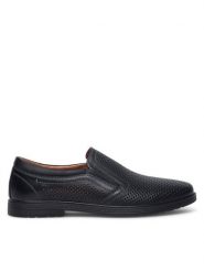 Sergio Bardi Półbuty MF1635-1 Czarny. Czarne eleganckie półbuty Sergio Bardi, bez wzorów, ze skóry, bez obcasa, bez zapięcia. Za 249.99 zł.